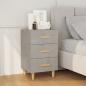 Preview: ARDEBO.de - Nachttisch Betongrau 40x40x66 cm Holzwerkstoff