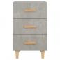 Preview: Nachttisch Betongrau 40x40x66 cm Holzwerkstoff