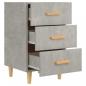 Preview: Nachttisch Betongrau 40x40x66 cm Holzwerkstoff