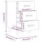 Preview: Nachttisch Betongrau 40x40x66 cm Holzwerkstoff