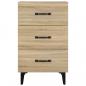 Preview: Nachttisch Sonoma-Eiche 40x40x66 cm Holzwerkstoff