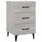 Preview: Nachttisch Betongrau 40x40x66 cm Holzwerkstoff