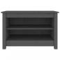 Preview: Schuhbank Grau 70x38x45,5 cm Massivholz Kiefer