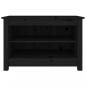 Preview: Schuhbank Schwarz 70x38x45,5 cm Massivholz Kiefer