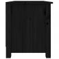 Preview: Schuhbank Schwarz 70x38x45,5 cm Massivholz Kiefer