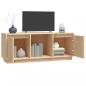 Preview: TV-Schrank 110,5x35x44 cm Massivholz Kiefer