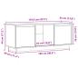 Preview: TV-Schrank 110,5x35x44 cm Massivholz Kiefer