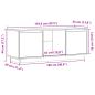 Preview: TV-Schrank Weiß 110,5x35x44 cm Massivholz Kiefer
