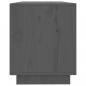 Preview: TV-Schrank Grau 110,5x35x44 cm Massivholz Kiefer
