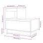 Preview: Nachttische 2 Stk. 60x34x51 cm Massivholz Kiefer