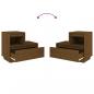 Preview: Nachttische 2 Stk. Honigbraun 60x34x51 cm Massivholz Kiefer