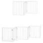 Preview: 15-tlg. Hundetor mit Tür Faltbar Weiß 750 cm Pappelholz