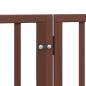 Preview: 9-tlg. Hundetor mit Tür Faltbar Braun 450 cm Pappelholz