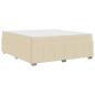 Preview: Bettgestell mit Matratze Creme 180 x 200 cm Stoff
