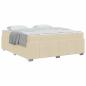 Preview: Bettgestell mit Matratze Creme 180 x 200 cm Stoff