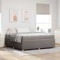 Preview: ARDEBO.de - Bettgestell mit Matratze mit Matratze Taupe 180 x 200 cm Stoff