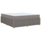 Preview: Bettgestell mit Matratze mit Matratze Taupe 180 x 200 cm Stoff