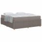 Preview: Bettgestell mit Matratze mit Matratze Taupe 180 x 200 cm Stoff