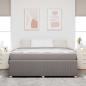 Preview: Bettgestell mit Matratze mit Matratze Taupe 180 x 200 cm Stoff