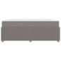 Preview: Bettgestell mit Matratze mit Matratze Taupe 180 x 200 cm Stoff
