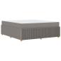 Preview: Bettgestell mit Matratze mit Matratze Taupe 180 x 200 cm Stoff