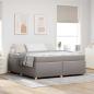 Preview: ARDEBO.de - Bettgestell mit Matratze Taupe 180 x 200 cm Stoff