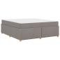 Preview: Bettgestell mit Matratze Taupe 180 x 200 cm Stoff