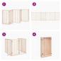 Preview: 6-tlg. Hundetor mit Tür Faltbar 300 cm Pappelholz