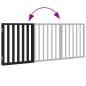 Preview: 3-tlg. Hundetor Faltbar Schwarz 150 cm Pappelholz
