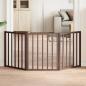 Preview: ARDEBO.de - 3-tlg. Hundetor Faltbar Braun 150 cm Pappelholz