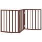 Preview: 3-tlg. Hundetor Faltbar Braun 150 cm Pappelholz