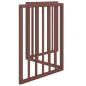 Preview: 3-tlg. Hundetor Faltbar Braun 150 cm Pappelholz