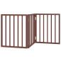 Preview: 3-tlg. Hundetor Faltbar Braun 150 cm Pappelholz