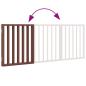Preview: 3-tlg. Hundetor Faltbar Braun 150 cm Pappelholz