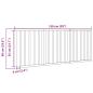 Preview: 3-tlg. Hundetor Faltbar Braun 150 cm Pappelholz