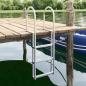 Preview: ARDEBO.de - Dockleiter Silber 45 x 11.5 x 134 cm Aluminium