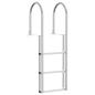 Preview: Dockleiter Silber 45 x 11.5 x 134 cm Aluminium