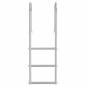 Preview: Dockleiter Silber 45 x 11.5 x 134 cm Aluminium