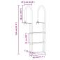 Preview: Dockleiter Silber 45 x 11.5 x 134 cm Aluminium