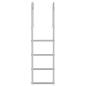 Preview: Dockleiter Silber 45 x 11.5 x 162 cm Aluminium