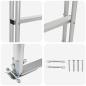 Preview: Dockleiter Silber 45 x 11.5 x 162 cm Aluminium