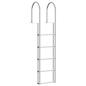 Preview: Dockleiter Silber 45 x 11.5 x 190 cm Aluminium