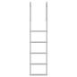 Preview: Dockleiter Silber 45 x 11.5 x 190 cm Aluminium