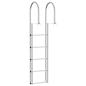 Preview: Dockleiter Silber 45 x 11.5 x 190 cm Aluminium