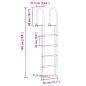 Preview: Dockleiter Silber 45 x 11.5 x 190 cm Aluminium