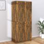 Preview: ARDEBO.de - Kleiderschrank Räuchereiche 90x52x200 cm Holzwerkstoff