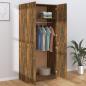 Preview: Kleiderschrank Räuchereiche 90x52x200 cm Holzwerkstoff