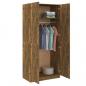 Preview: Kleiderschrank Räuchereiche 90x52x200 cm Holzwerkstoff