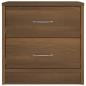 Preview: Nachttisch Braun Eichen-Optik 40x30x40 cm Holzwerkstoff