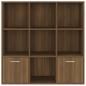 Preview: Bücherschrank Braun Eichen-Optik 98x30x98 cm